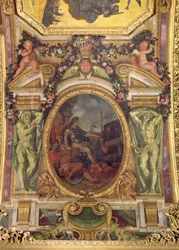 Wiederherstellung der Navigationsrechte im Jahr 1663, Deckenmalerei aus der Galerie des Glaces